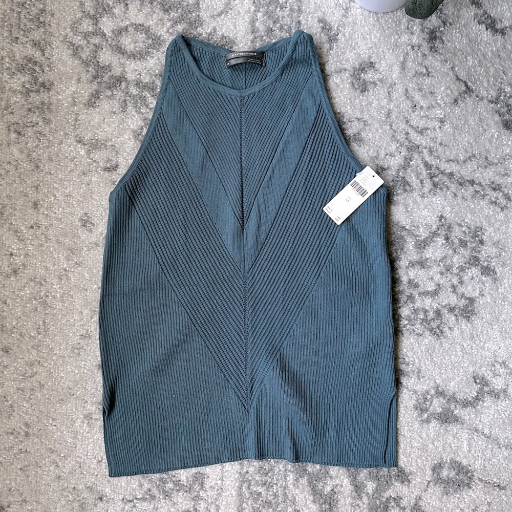 NWT Anthropologie High Neck Knit Tank XS